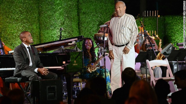 Cosby speaks onstage during the 100th anniversary celebration of the Beverly Hills Hotel & Bungalows supporting the Motion Picture & Television Fund and the American Comedy Fund. The comedian is active in several charitable causes.