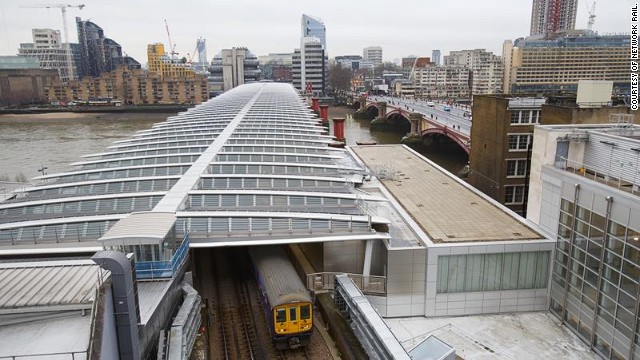 The solar panels were incorporated as part of a larger station upgrade to cater for more passengers and improve train services.