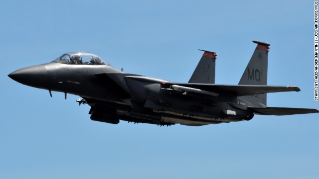 A F-15E Strike Eagle from the 391st Fighter Squadron takes off in July during a mission at Joint Base Pearl Harbor-Hickam in Hawaii. The F-15E Strike Eagle can carry more than 23,000 pounds of payload for air-to-ground and air-to-air combat. The plane has been in the Air Force inventory for three decades and is expected to be operational until at least 2035.