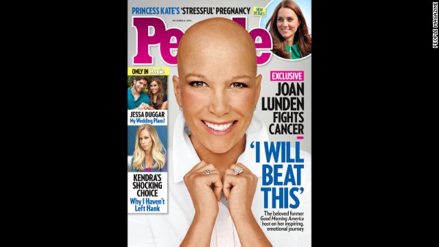 When former "Good Morning America" host Joan Lunden learned that she was facing an "aggressive" form of breast cancer, she was determined to face her health battle head-on. Knowing she would need chemotherapy, Lunden decided to remove her familiar blond hair before her locks could be affected by the treatment. "You know it's going to happen one of these days and you are wondering how or when," <a href='http://www.people.com/article/joan-lunden-bald-reveal-breast-cancer' >Lunden explained to People magazine</a>, which she posed for without her wig in September. "So I just owned it."