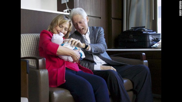 Former President Bill Clinton tweeted "Charlotte, your grandmother @HillaryClinton and I couldn't be happier!"