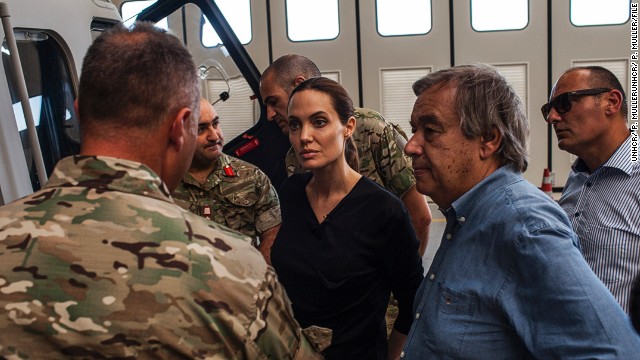 Both are hoping to save thousands of refugees from dying while attempting to cross the Mediterranean. Jolie, a Special Envoy for the UN High Commissioner for Refugees, was at a Malta naval base recently, drawing attention to the 130,000 migrants who have arrived in Europe by sea so far this year -- 2,500 dying while attempting cross the Mediterranean. 