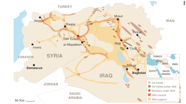 Oil and land: What ISIS controls