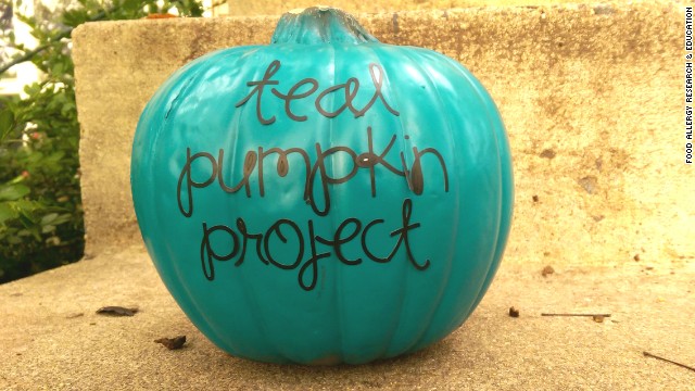 Food Allergy Research & Education urges placing a teal pumpkin outside on Halloween if you have non-food items to share.