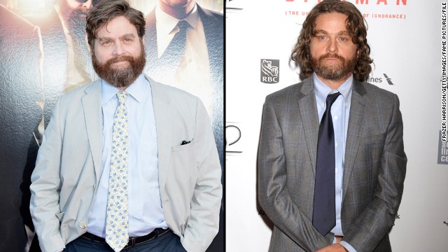 Is that you, Zach Galifianakis? If it weren't for the scruff, we might not recognize the comedic actor and "Between Two Ferns" host as he arrived at a New York Film Festival screening of his newest movie, "Birdman," on Saturday, October 11. The actor first started slimming down in 2013, <a href='http://teamcoco.com/video/zach-galifianakis-drinking' >when he decided to stop drinking. </a>