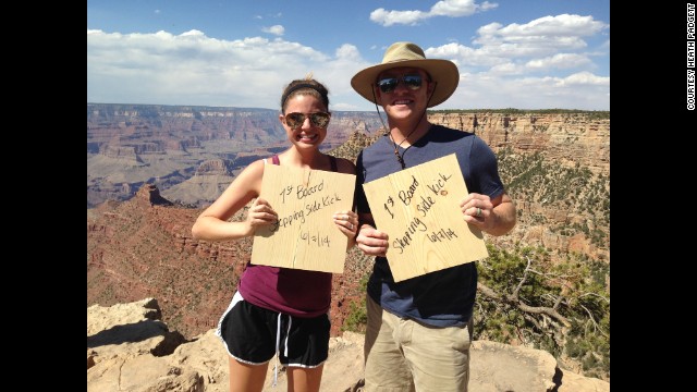 The Grand Canyon is one of the many scenic spots the couple has seen along the way. During their stop, they worked in a nearby martial arts studio and broke their first boards.