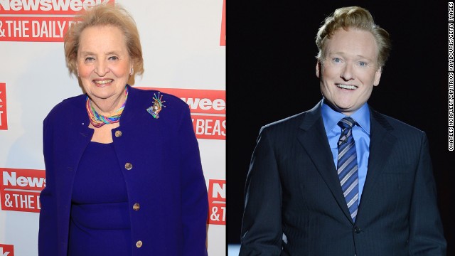 Former Secretary of State Madeleine Albright did not let Conan O'Brien get away with<a href='https://twitter.com/ConanOBrien/status/525375393097056256' target='_blank'> tweeting</a> that he was going as "Slutty Madeleine Albright" for Halloween. She came right back at him with <a href='https://twitter.com/madeleine/status/525382849365815296' >a hilarious response.</a> 