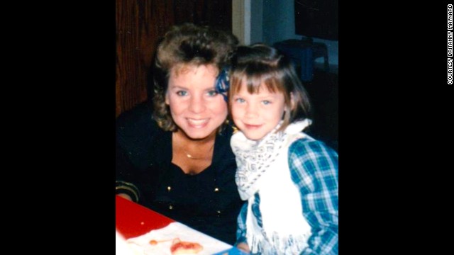 Maynard at age 4 with her mom, Debbie.