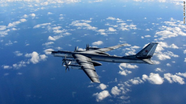 British Royal Air Force jets intercepted this Russian Tu-95 Bear bomber in October.