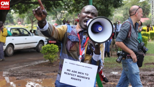 Others joined the march to rally against the protests, chanting "don't be naked" and "wear clothes."