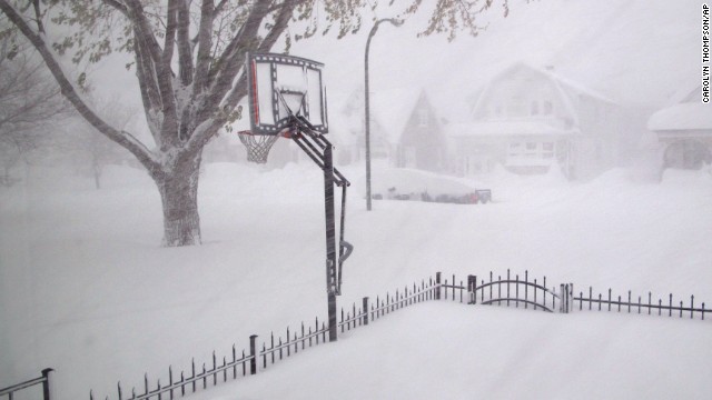 Heavy snow covers Buffalo, New York, on Tuesday, November 18.