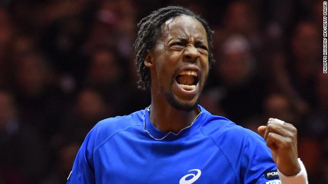 Monfils was in inspired form to draw France level in the Davis Cup final by beating Federer.
