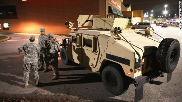 National Guard troops arrive ahead of the grand jury announcement. 