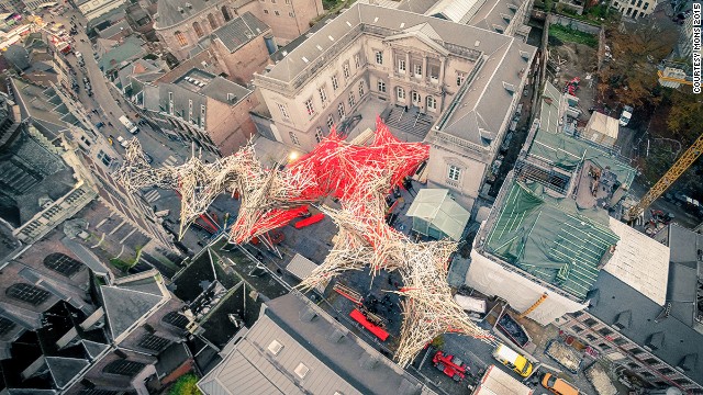 "The Passengers," an installation by artist Arne Quinze, is one of more than 1,000 cultural events in Mons in 2015. As the European Capital of Culture 2015, the Belgian city is expecting 2 million visitors.
