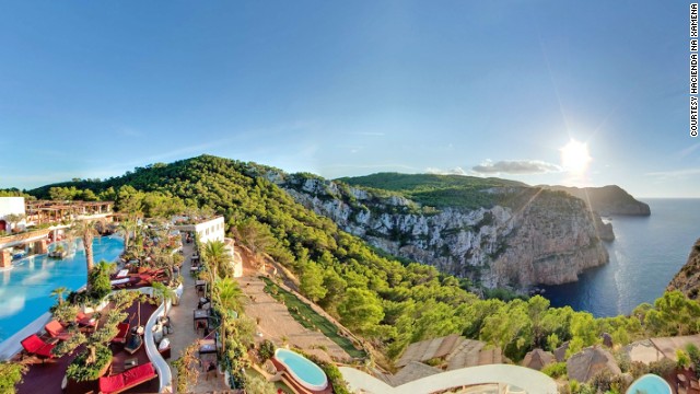 Draped over the side of a 180-meter-high cliff and overlooking the Mediterranean, Hacienda Na Xamena offers back-to-nature relief after partying in Ibiza's famed club scene.