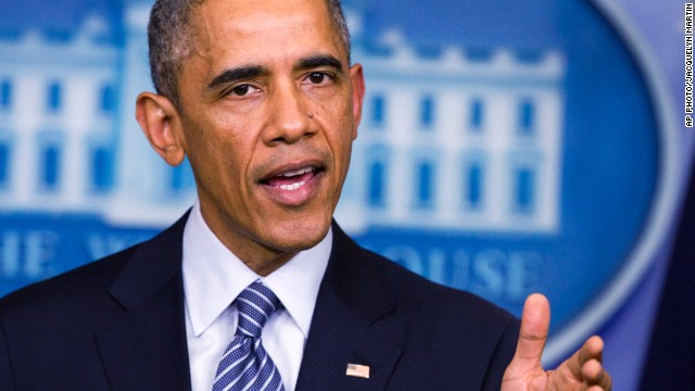 President Barack Obama speaks to the media at the White House on November 24 after the Ferguson grand jury decision.