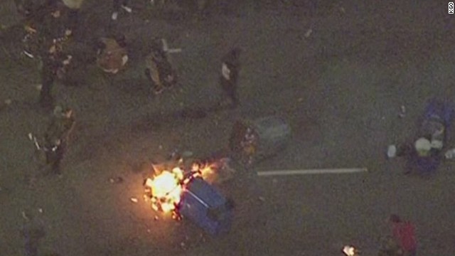 Protesters Flood California Highway, Throw Explosives at Officers, Police Say