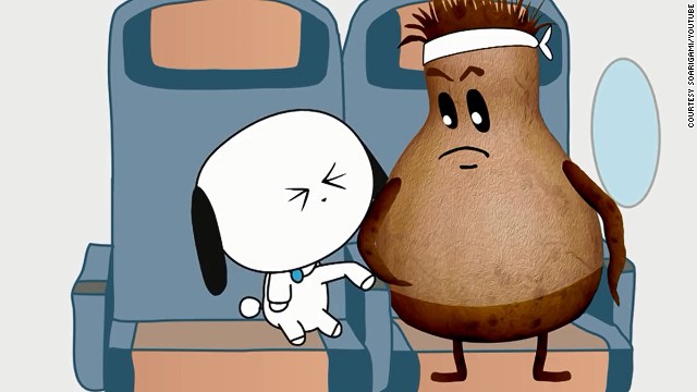 Soarigami has created a folksy "Annoying Passenger Anthem," complete with cartoon video, to promote its product. 