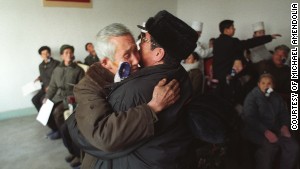 80-year-old man sees son for the first time in a decade.