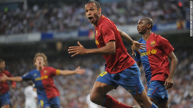 In 2007, Henry moved to Spain, joining Barcelona. A successful spell included two La Liga titles, one Copa del Ray and a European Champions League title in 2009. 