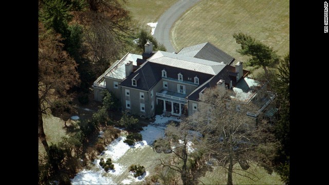 John E. du Pont was holed up in his mansion for two days after he shot and killed wrestler Dave Schultz. The mansion has since been torn down.