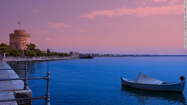 The White Tower traces its origins to the 12th century. It's now a waterfront monument and museum in Thessaloniki. The city has several other museums and sites of antiquity.