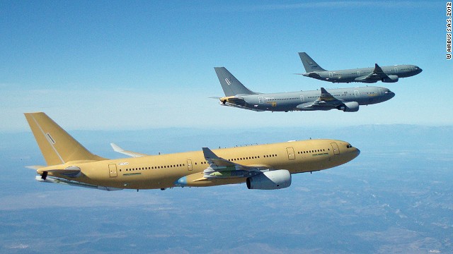 Airbus' A330 MRTT (multi-role tanker transport) is in service in Britain and Australia and has been ordered by several other global air forces.