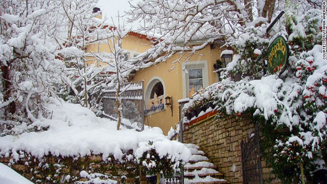 In the heart of Greece, the Evritania region has traditional villages, stunning gorges, heavily forested mountains and the Anerada Inn (pictured).