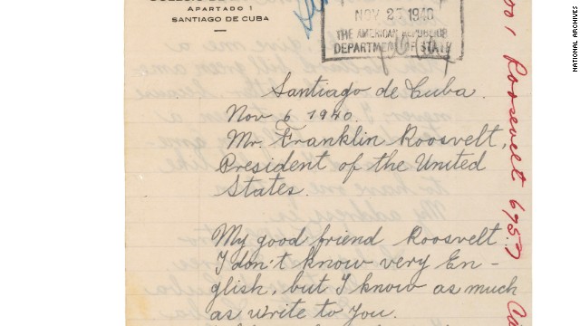 A young Fidel Castro sent this letter to FDR in 1940.