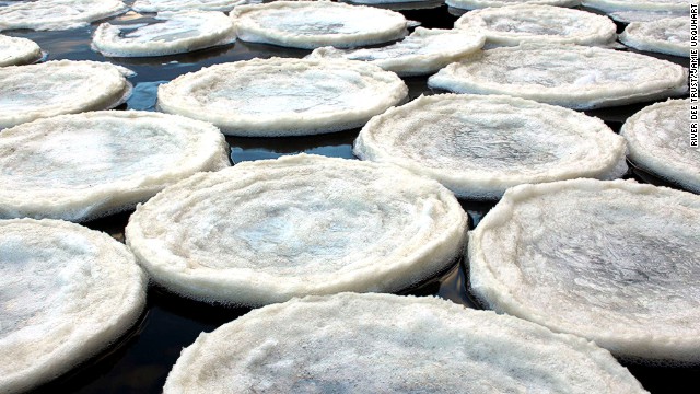 It's the first time the ice pancakes have occurred on the Dee, but they're thought to be more common in Antarctica or the Baltic Sea.