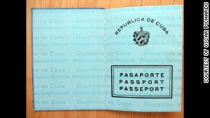 Oscar Pichardo\'s Cuban passport, his last official document from Cuba.