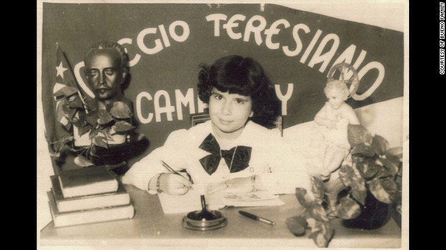 Estela Bueno in Camagüey, Cuba, taken at Colegio Teresiano in 1952, before Fidel Casto's successful 1959 revolution.