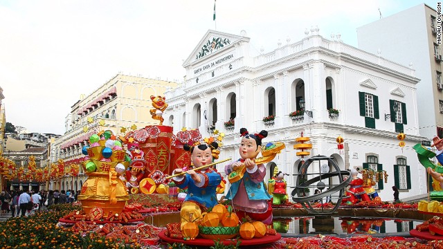Historic Macau, with its blend of Portuguese and Chinese cultures, hosts some of the most colorful Lunar New Year celebrations on earth. 