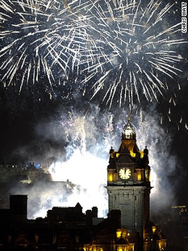 Edinburgh, Scotland's Hogmanay event is one of the largest New Year's Eve parties on the planet, with nearly 100,000 people coming to watch five tons of fireworks. 