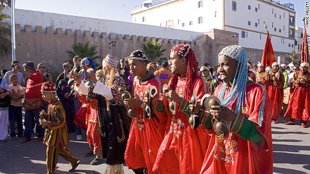 Acts come from all over Africa to perform at Morocco's annual Gnaoua World Music Festival, held in 2015 in May. 