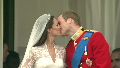 Prince kisses his new bride -- twice