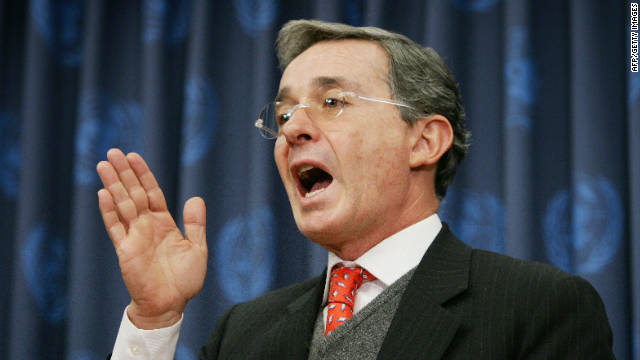 Former Colombian President Alvaro Uribe Velez said the next generation held the key to his country&#39;s - 110831014148-alvaro-uribe-velez-story-top