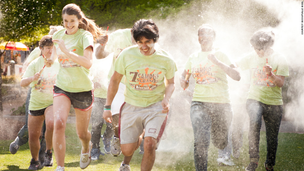 Greensboro, North Carolina, is home to the Biscuitville Bowl's <a href="http://biscuitvillebowl.com/obstacles/" target="_blank">7 Campus Scramble</a>. The 5K race includes five Southern-breakfast themed obstacles -- the Sweet Tea Tumble, the Grit-Iron Tires, the Flour Shower, the Buttermilk Slip n' Slide and the Jelly Belly crawl.
