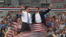 Mitt Romney and Paul Ryan in Norfolk, Virginia.