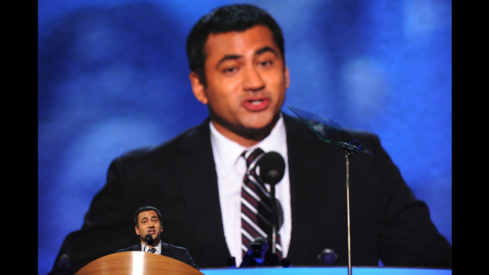 Actor-producer Kal Penn speaks on Tuesday.