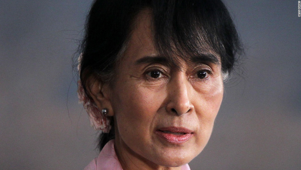 Burmese opposition politician Aung San Suu Kyi was presented with a U.S. Congressional Gold Medal at - 120920125512-suu-kyi-head-shot-horizontal-large-gallery