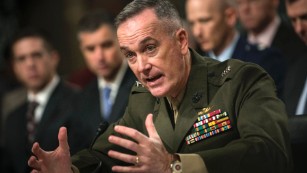 US Marine General Joseph F. Dunford, Jr. speaks during a hearing of the Senate Armed Service Committee on Capitol Hill November 15, 2012