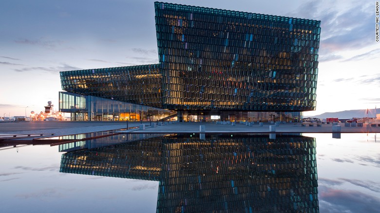 Harpa, a combo concert hall and convention center, in Reykjavik, Iceland.
