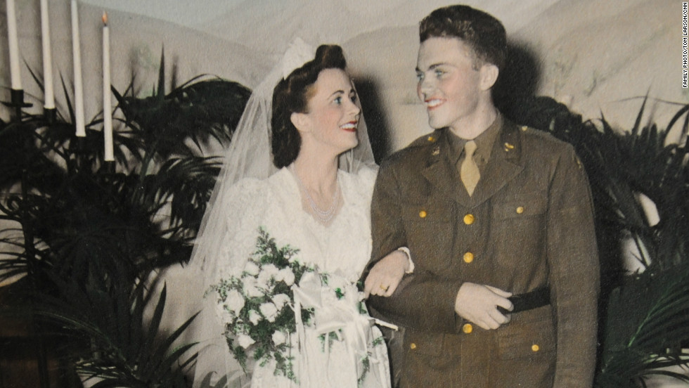 They wed on December 31, 1942, just about a year after the attack on Pearl Harbor that drew the United States into World War II.