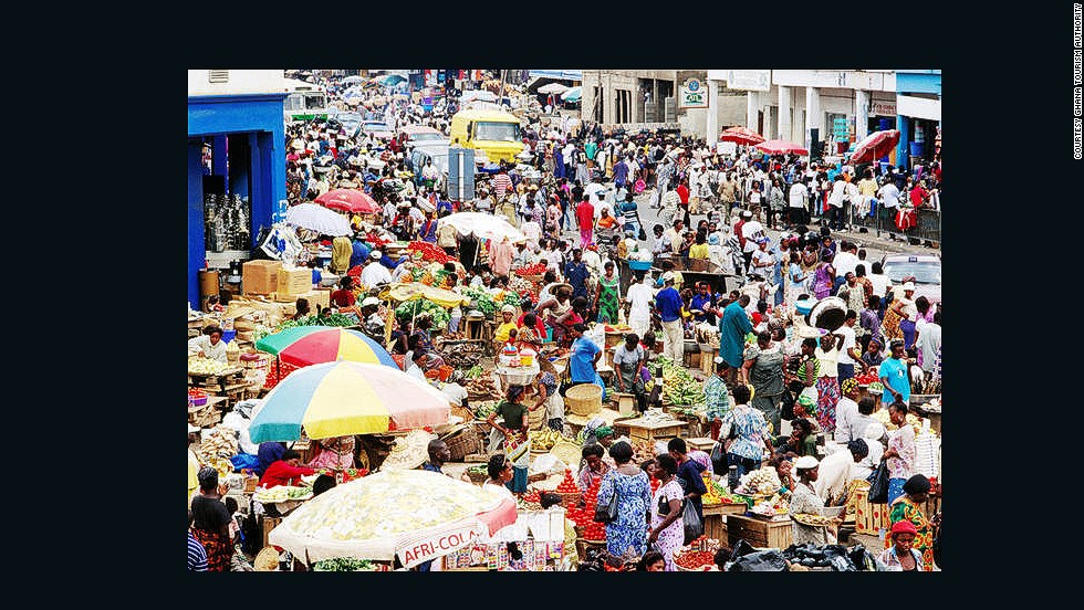 As this scene from Makola Market in Accra shows, Ghana has a vibrant economic spirit. The West African nation was ranked seventh in the prosperity rankings and was considered the second safest nation on the continent.