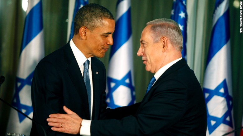 U.S. President Barack Obama and Israeli leader Benjamin Netanyahu during a news conference in 2013.