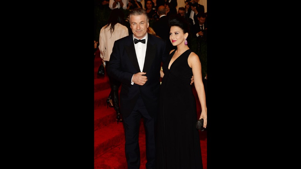 Alec and Hilaria Baldwin attend the gala.