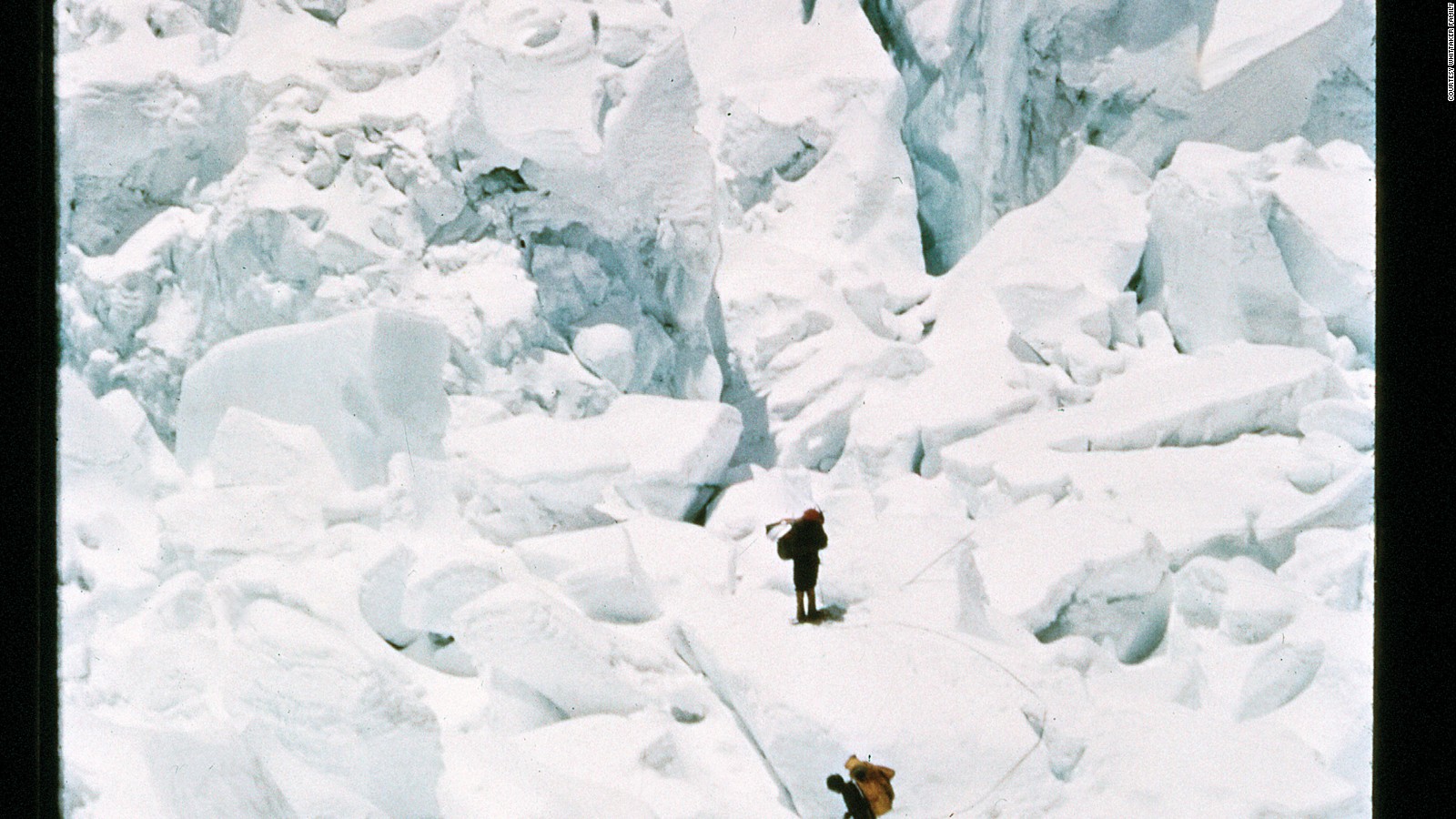 The Khumbu Icefall is also where expedition member Jake Breitenbach lost his life when the ice became unstable and buried him (not pictured).