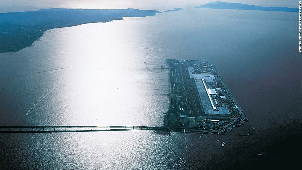 Kansai International Airport, located on an artificial island in the middle of Japan&#39;s Osaka Bay, went up from 12th to ninth place this year.