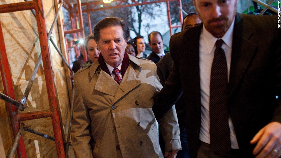 Former House Majority Leader Tom DeLay, R-Texas, leaves the Travis County Jail in Austin, Texas, after being sentenced to three years in prison for money laundering and conspiracy.